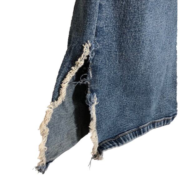 Z Cavaricci Low Rise Jeans Y2K Flare Size 5 Grommets Blue Vintage Distressed - Picture 5 of 15